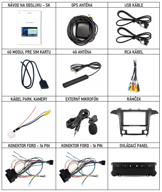 SK_Příslušenství pro Everest EVE+EVT chytré autorádio Ford S-Max auto AC evtech.cz